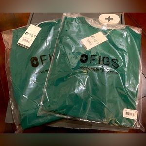 New FIGS Hunter Green Figs Scrubs Size Xs